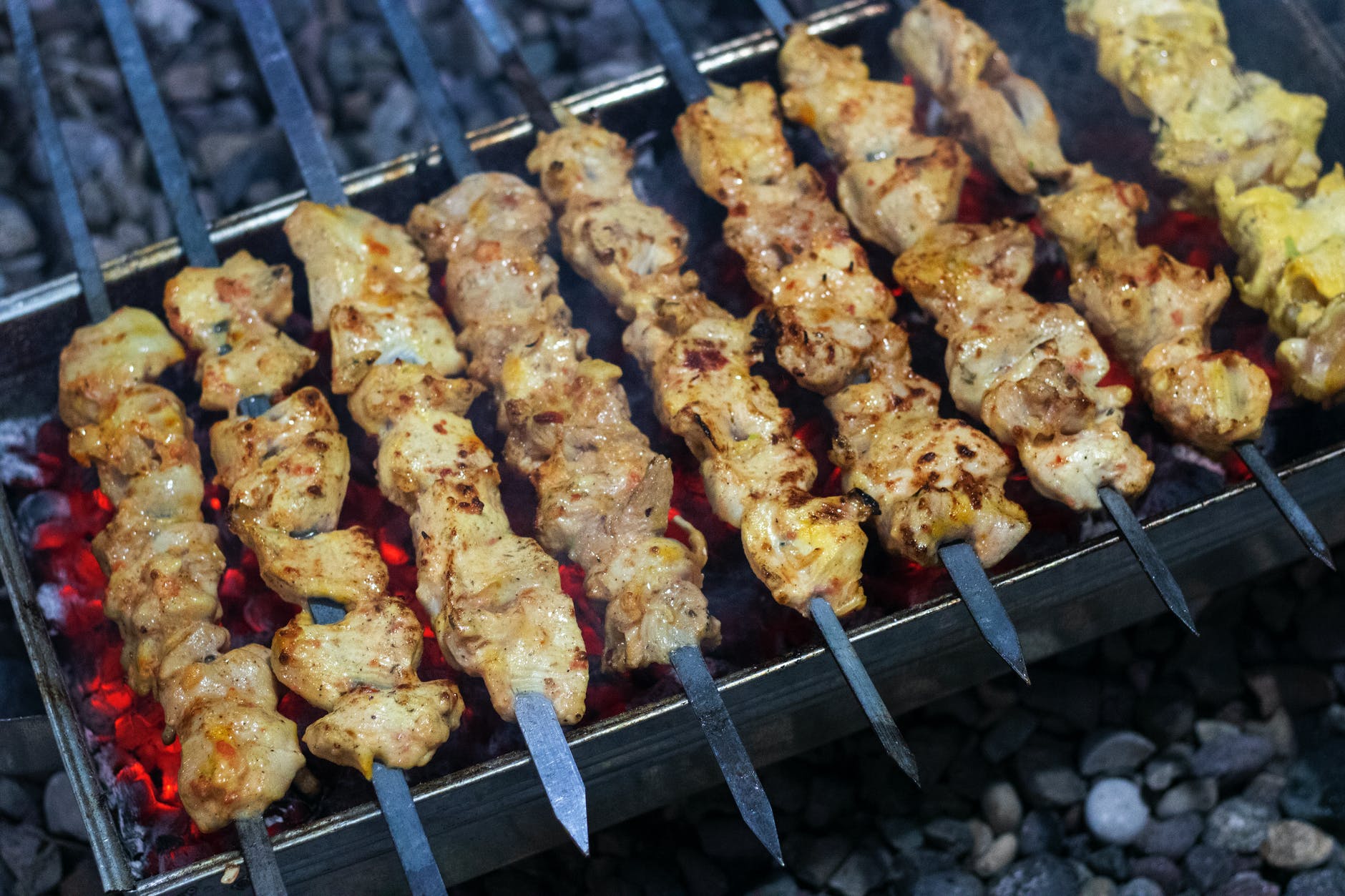Coconut curry chicken skewers